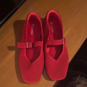 Vivaia Red Mary Jane Shoes